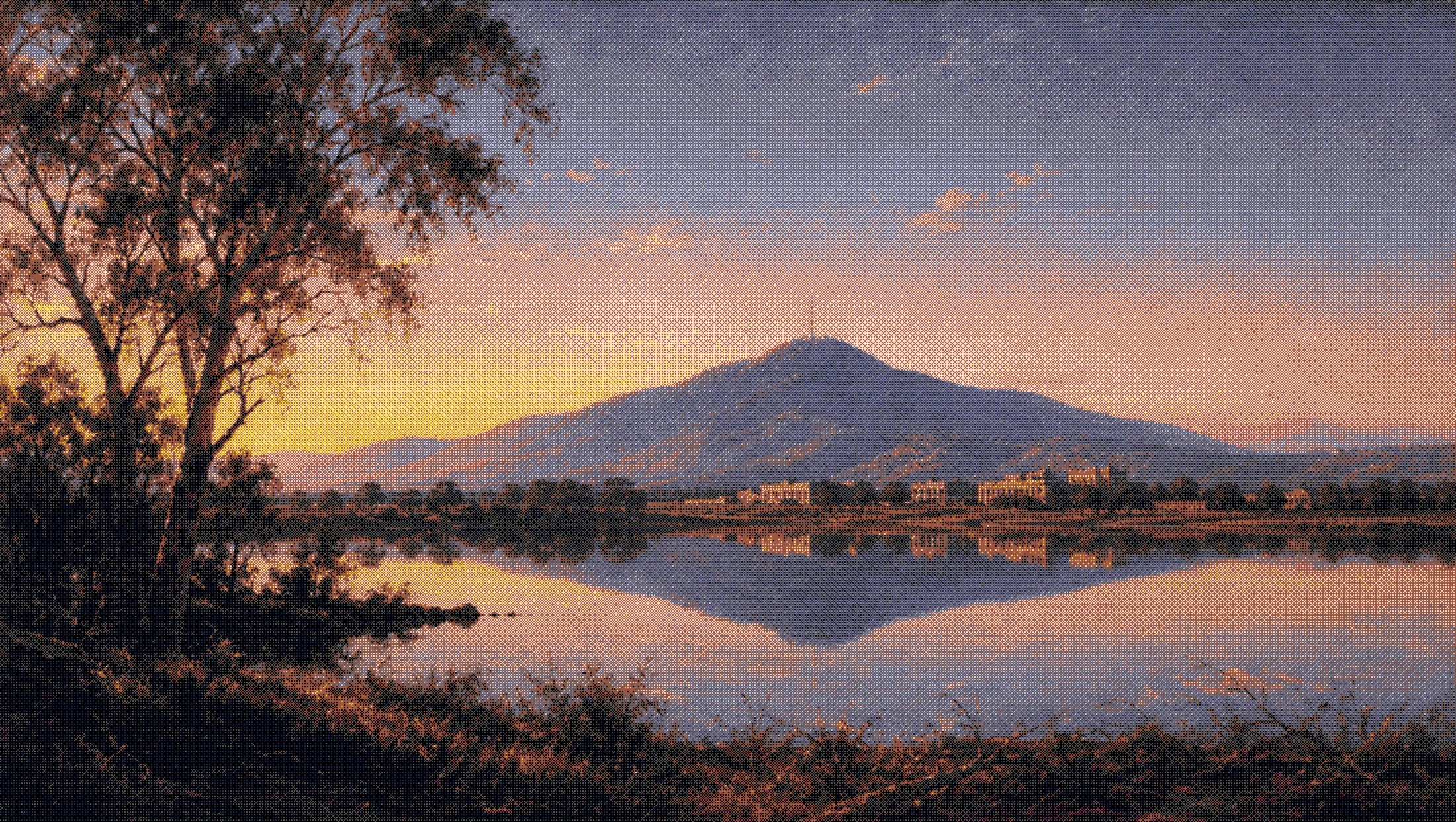 the canberra plain with the ranges low on the horizon