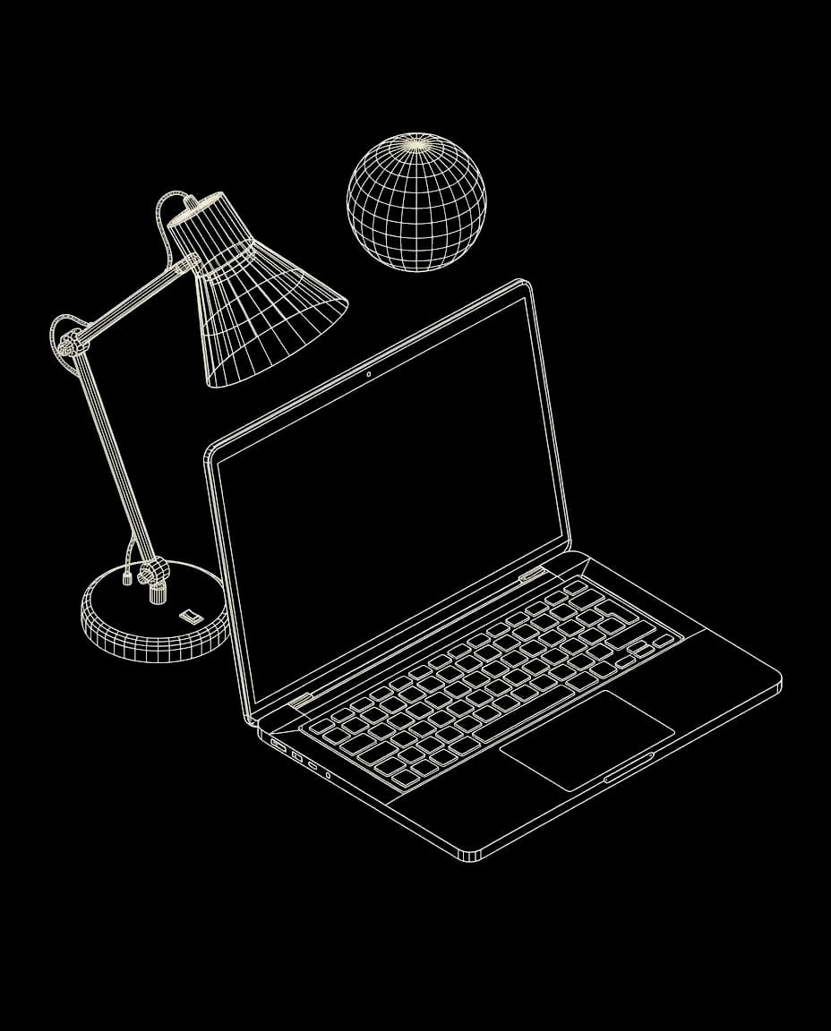 Isometric wireframe icon for Check-In/Check-Out