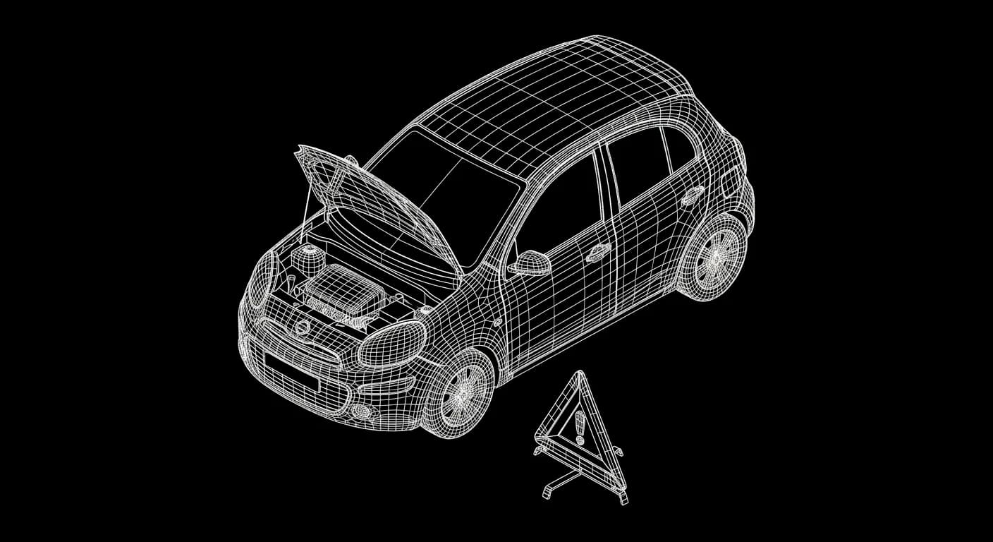 Isometric wireframe icon for Driver Check-In